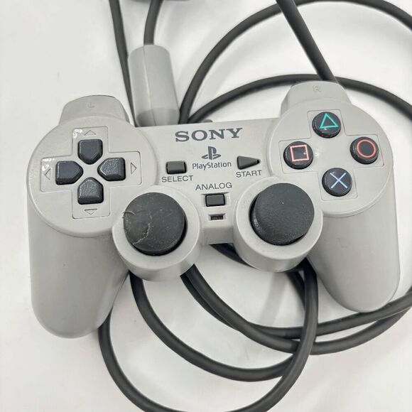 OEM Sony PlayStation 1 PS1 PSOne Dualshock Analog Controller SCPH-1200 GRAY READ - Picture 2 of 5